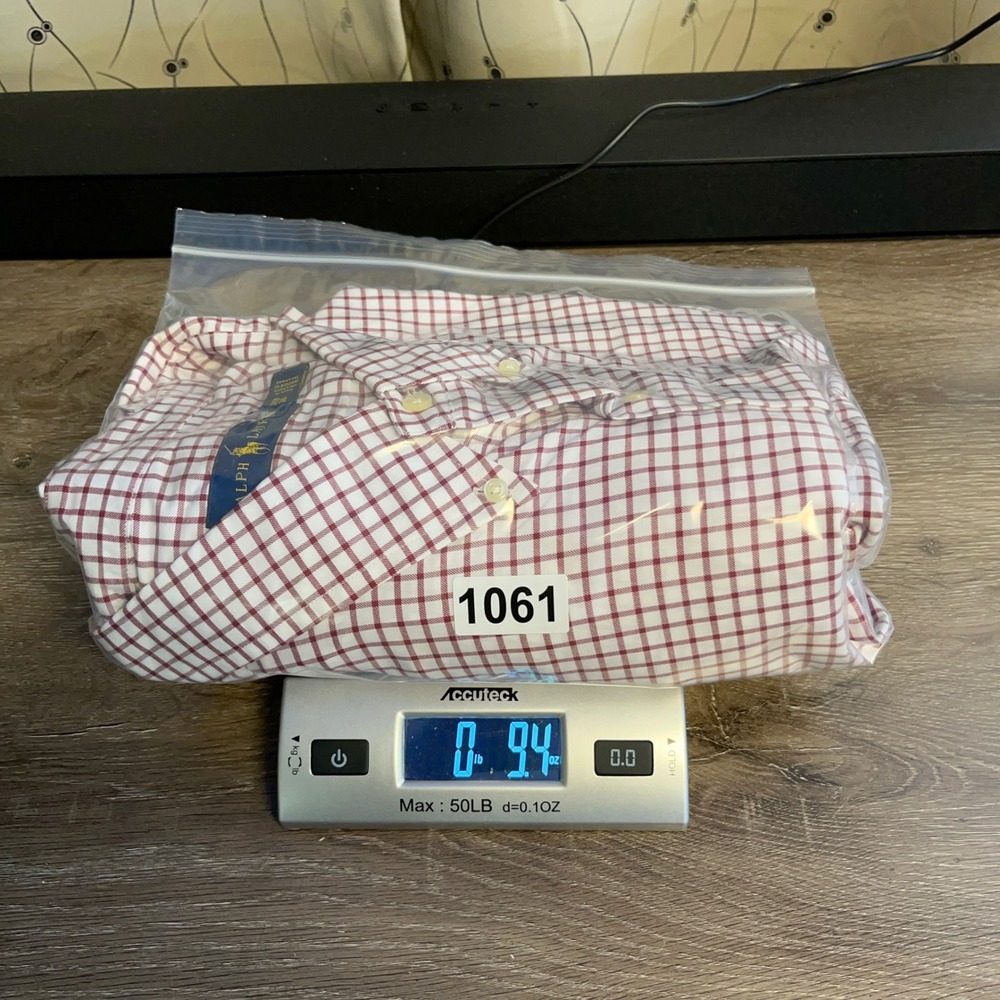 Ralph Lauren Mens Shirt 3XB Red Check Big & Tall Cotton Long Sleeve Pony Logo - Picture 10 of 10